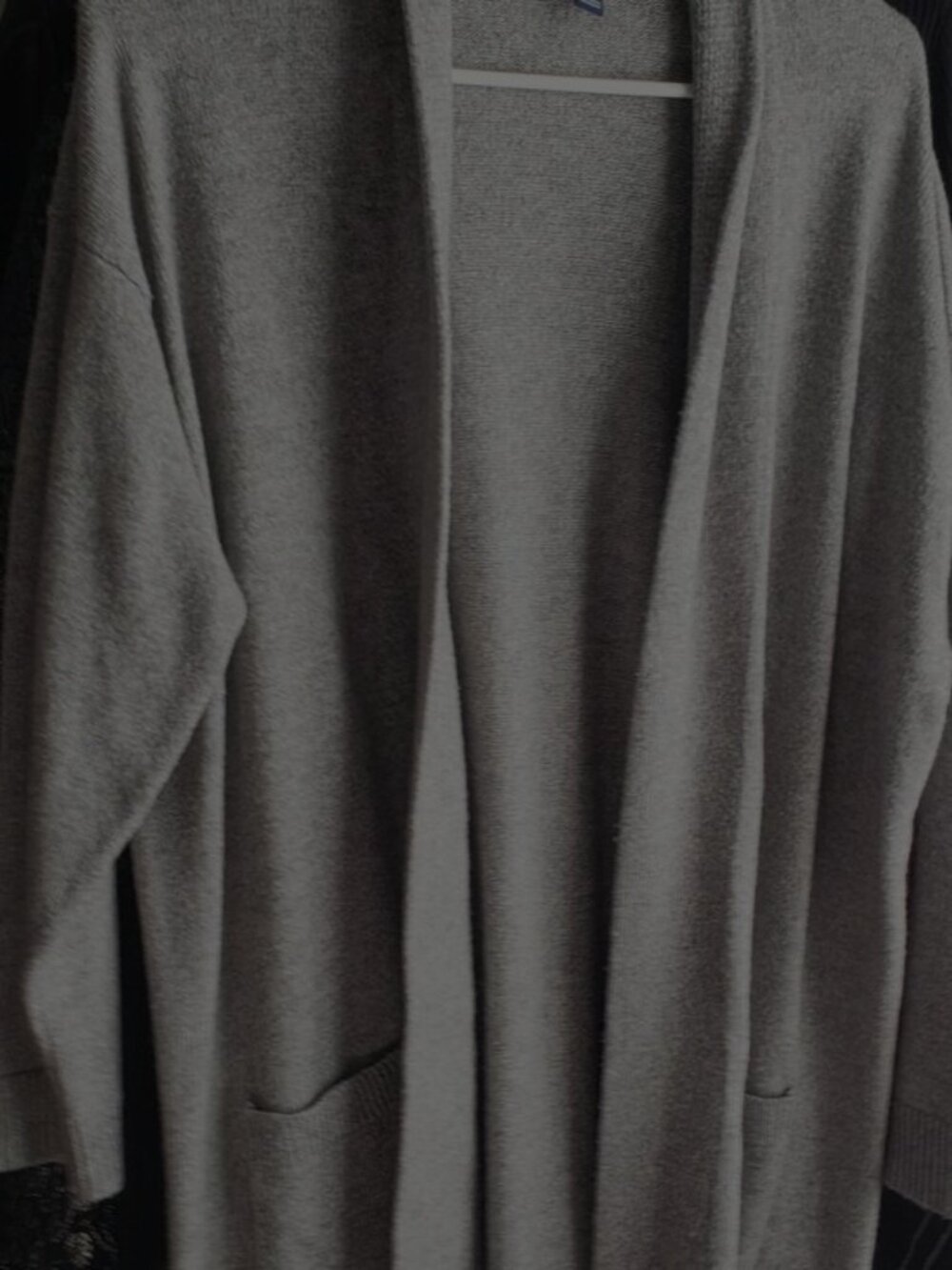 Catherine Malandrino Extra Long Sweater Open style in Dark Grey  Size large